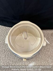 Vintage-Rival-Crock-Pot-Slow-Cooker-Blue-Floral-Pattern-Model-or-.-Qt-third-image