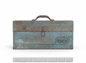 Vintage-W.-Watts-Jr.-Metal-Tool-Box