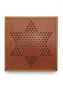 Vintage-Wooden-Chinese-Checkers-Board-Pressman-Hop-Ching