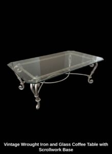 Vintage-Wrought-Iron-and-Glass-Coffee-Table-with-Scrollwork-Base-fourth-image