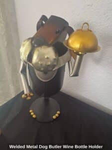 Welded-Metal-Dog-Butler-Wine-Bottle-Holder