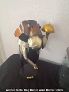 Welded-Metal-Dog-Butler-Wine-Bottle-Holder-second-image