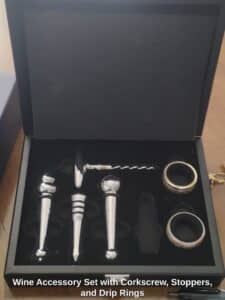 Wine-Accessory-Set-with-Corkscrew-Stoppers-and-Drip-Rings