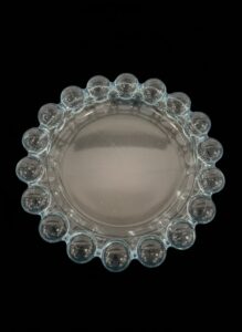 Anchor-Hocking-Boopie-Bubble-Glass-Ashtray-or-Candle-Holder-Blue