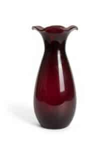 Anchor-Hocking-Royal-Ruby-Ruffled-Edge-Bud-Vase