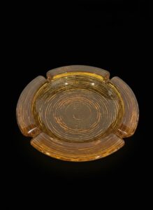 Anchor-Hocking-Soreno-Amber-Glass-Ashtray