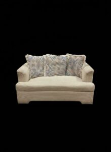 Beige-Textured-Loveseat