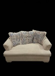 Beige-Textured-Loveseat-second-image