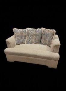 Beige-Textured-Loveseat-third-image