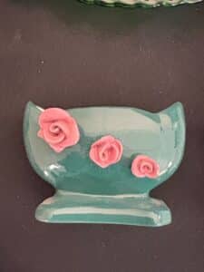 California-Pottery-Rose-Embellished-Planter-with-C.E.-Mark