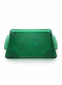 Federal-Glass-Madrid-Forest-Green-Serving-Tray-third-image