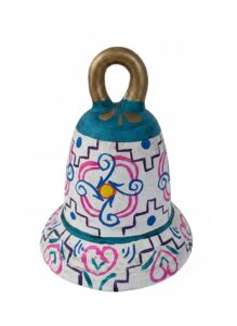 Hand-Painted-Ceramic-Bell-Mexican-Folk-Art