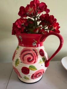Hand-Painted-Ceramic-Rose-Pitcher