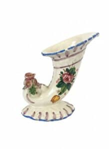 Italian-Cornucopia-Vase-with-Applied-Flowers