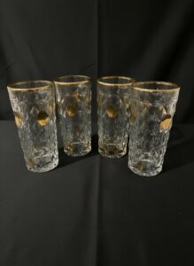 Mid-Century-Bohemia-Crystal-Glasses-with-Gilt-Rims-set-of