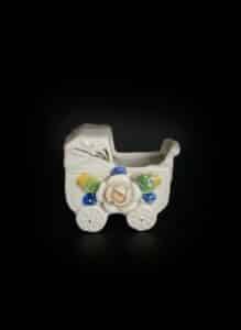 Occupied-Japan-Ceramic-Baby-Carriage-Planter