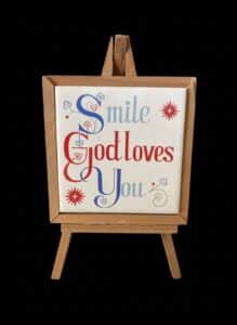 Smile-God-Loves-You-Decorative-Easel-Plaque