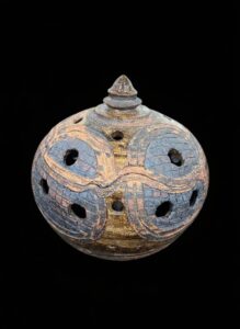 Studio-Pottery-Pierced-Lidded-Incense-Burner