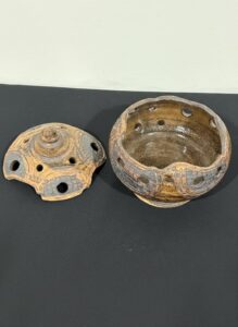 Studio-Pottery-Pierced-Lidded-Incense-Burner-second-image
