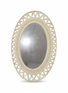 Vintage-Burwood-Faux-Wicker-Oval-Mirror