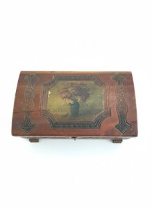 Vintage-Carved-Cedar-Jewelry-Box-with-Decoupage-Floral-Lid