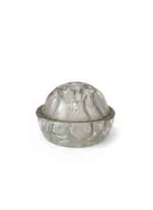 Vintage-Clear-Glass-Flower-Frog-holes