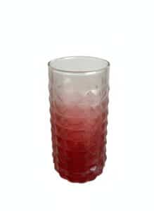 Vintage-Cranberry-Red-Diamond-Cut-Tumbler-Glass
