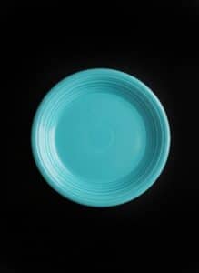 Vintage-Edwin-Knowles-Carolina-Floral-Oval-Platter-and-Fiesta-Turquoise-Platter-second-image