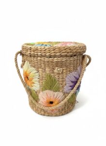 Vintage-Embroidered-Wicker-Flower-Basket-Purse