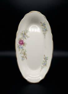 Vintage-Floral-Porcelain-Serving-Platter-with-Gold-Gilt-Rim