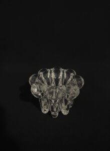 Vintage-Glass-Candleholders-Crystal-Bubble-Flower-Retro-second-image