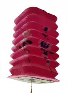 Vintage-Hand-Painted-Paper-Lantern-with-Floral-Motifs