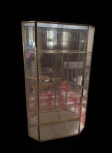 Vintage-Hexagonal-Brass-and-Glass-Curio-Display-Case