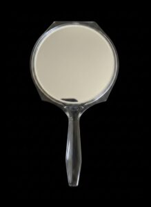 Vintage-Lucite-Hand-Mirror-with-Magnifying-Side