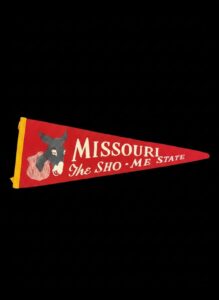 Vintage-Missouri-Show-Me-State-Donkey-Felt-Pennant