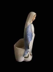 Vintage-Porcelain-Madonna-Wall-Pocket-Vase-American-Bisque-third-image
