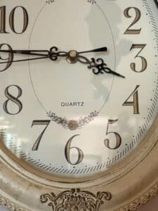 Abdurey-Vintage-Oval-Wall-Clock-with-Scrollwork-second-image-1