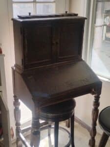Antique-Victorian-Style-Oak-Secretary-Desk