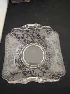 Cambridge-Glass-Wildflower-Etched-Two-Handled-Bon-Bon-Dish-second-image