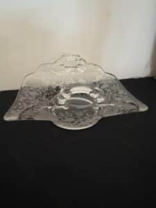 Cambridge-Glass-Wildflower-Etched-Two-Handled-Bon-Bon-Dish-third-image