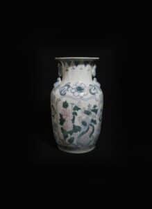 Chinese-Famille-Rose-Porcelain-Vase-with-Phoenix-and-Peony-Motif