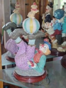 Clown-Figurine-with-Dog-on-Ball