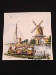 Delft-Blue-Style-Windmill-and-Boat-Ceramic-Tile