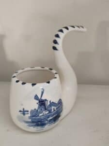 Delft-Blue-Windmill-Pipe-Shaped-Ceramic-Vase