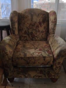 Floral-Upholstered-Wingback-Armchair