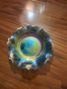 Indiana-Glass-Windsor-Blue-Iridescent-Carnival-Glass-Bowl