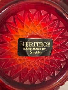 L.E.-Smith-Quintec-Pattern-Amberina-Glass-Nappy-second-image