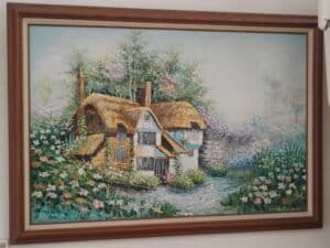 Marten-Oil-Painting-of-English-Cottage-Landscape-1