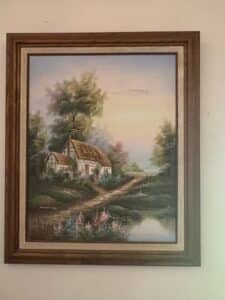 Marten-Signed-Country-Cottage-Landscape-Oil-Painting-1