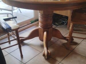 Oak-Pedestal-Dining-Table-with-Claw-Feet-1